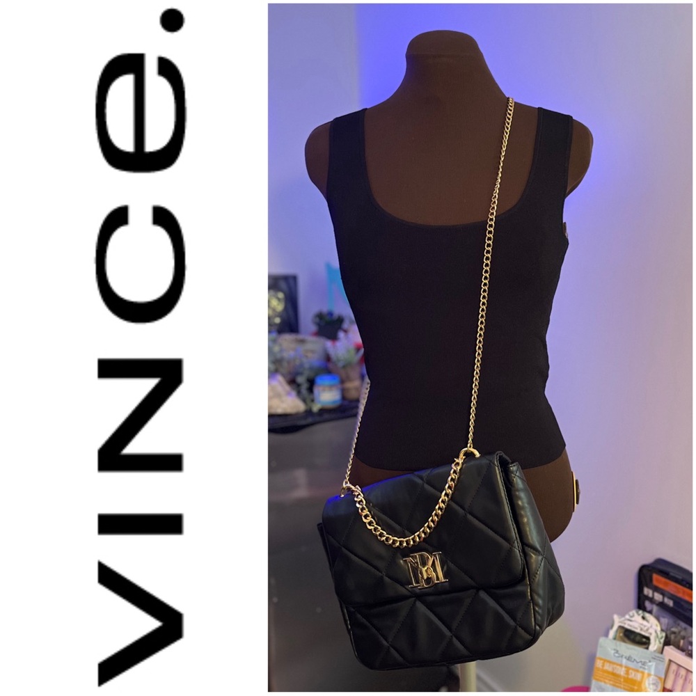 VINCE Cropped Tank in Black Size XS